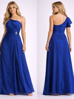 Belsoie Prom Wedding Glamcore Elegant Dress Blue Size 12 EUC